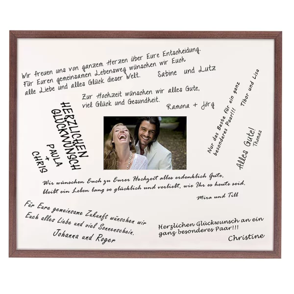 Cadre en bois signature - 50x60 cm 50x60 cm | brun | verre standard (2 mm)