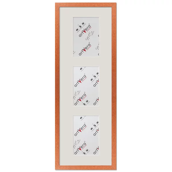 Cadre multi photos Uppsala pour 3 photos, 20x60 cm - 10x15 cm 20x60 cm (3x10x15 cm) | cerise | verre standard (2 mm)