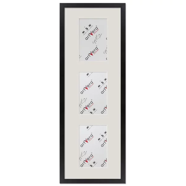 Cadre multi photos Uppsala pour 3 photos, 20x60 cm - 10x15 cm 20x60 cm (3x10x15 cm) | noir | verre standard (2 mm)