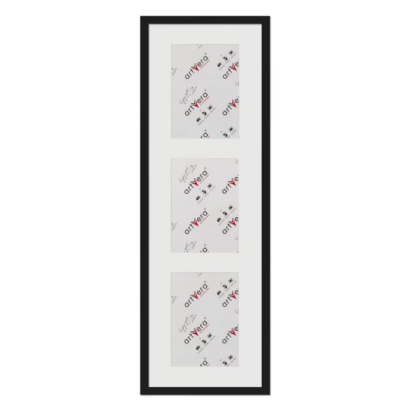 Cadre multi photos Uppsala pour 3 photos, 25x80 cm - 15x20 cm 25x80 cm (3x15x20 cm) | noir | verre standard (2 mm)