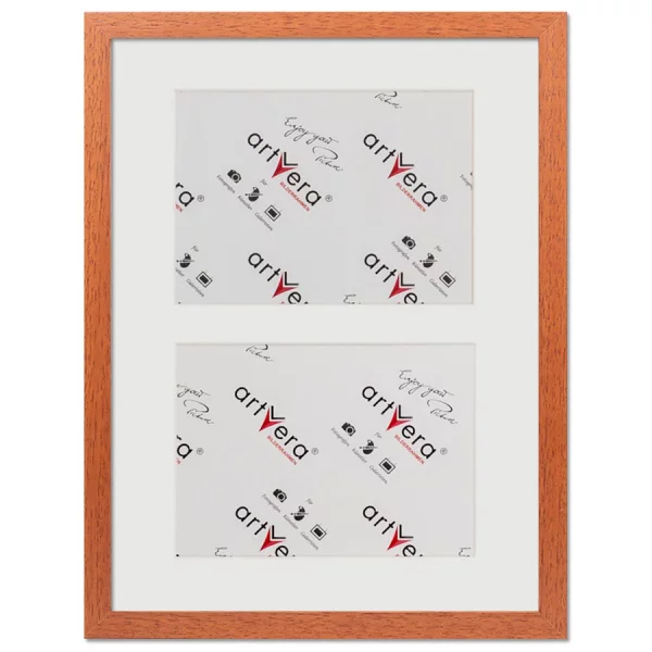 Cadre multi photos Uppsala pour 2 photos, 30x40 cm - 15x20 cm 30x40 cm (2x15x20 cm) | cerise | verre standard (2 mm)
