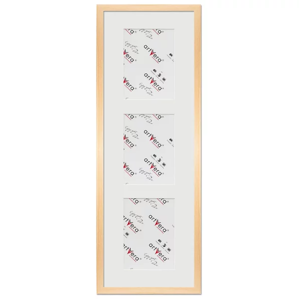 Cadre multi photos Lund pour 3 photos, 23x70 cm - 13x18 cm 23x70 cm (3x13x18 cm) | naturel | verre standard (2 mm)