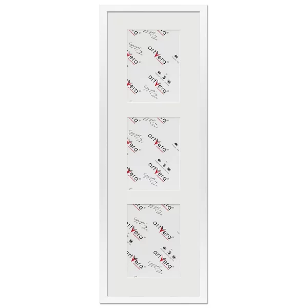 Cadre multi photos Lund pour 3 photos, 23x70 cm - 13x18 cm 23x70 cm (3x13x18 cm) | blanc | verre standard (2 mm)