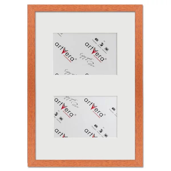 Cadre multi photos Lund pour 2 photos, 25x35 cm - 10x15 cm 25x35 cm (2x10x15 cm) | cerise | verre standard (2 mm)