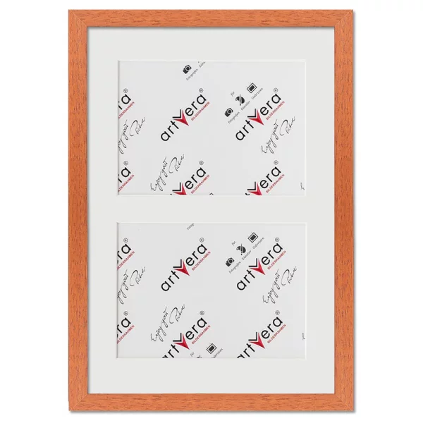 Cadre multi photos Lund pour 2 photos, 25x35 cm - 13x18 cm 25x35 cm (2x13x18 cm) | cerise | verre standard (2 mm)