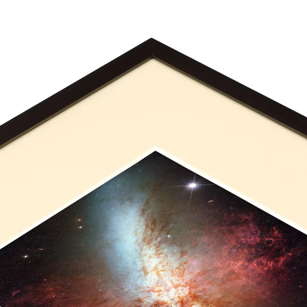 1,4 mm Museum-Passepartout mit individuellem Ausschnitt 7x10 cm | Elfenbein glatt