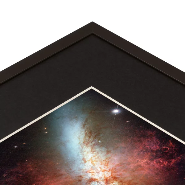 1,4 mm Standard-Passepartout mit individuellem Ausschnitt 7x10 cm | Schwarz