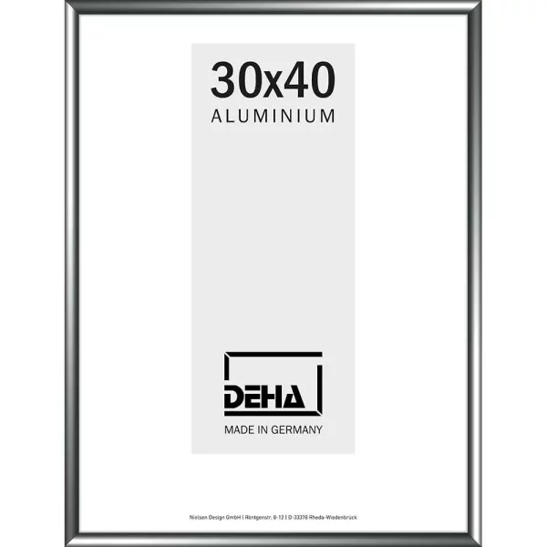 Alu Bilderrahmen Regulus nach Maß Contrastgrau | Kunstglas entspiegelt (2 mm)