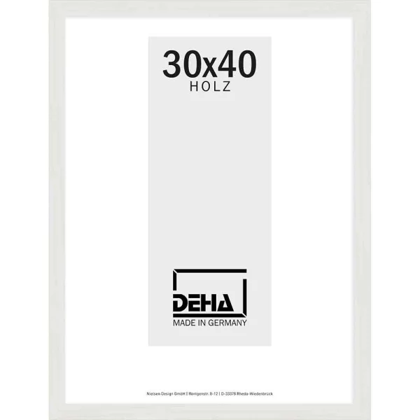 Cadre en bois Nemesis 20x28 cm | érable blanc glacé | verre standard (2 mm)