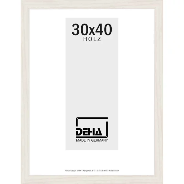 Cadre en bois Thuban sur-mesure érable blanc glacé | verre standard (2 mm)