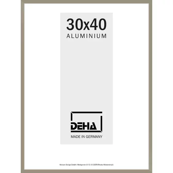Alu Bilderrahmen Vega 50x50 cm | Altsilber | Normalglas (2 mm)