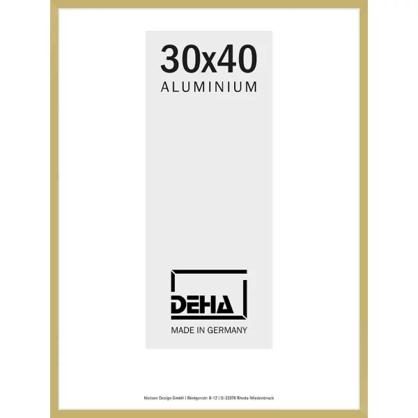 Alu Bilderrahmen Vega 50x50 cm | Gold matt | Normalglas (2 mm)