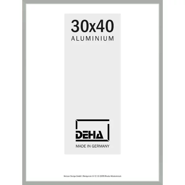 Aluminium lijst Vega op maat platina | normaal glas (2 mm)