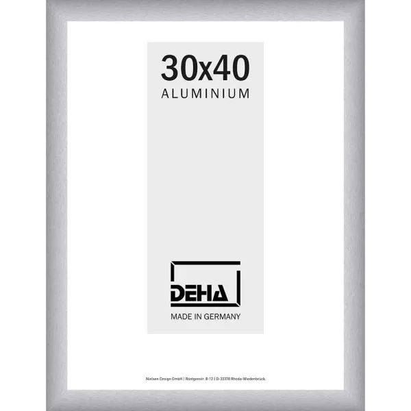 Cadre en aluminium Capella sur-mesure naturel mat | verre standard (2 mm)