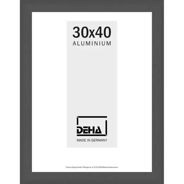 Cadre en aluminium Antares sur-mesure gris contraste | verre standard (2 mm)