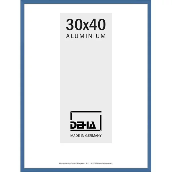 Alu Bilderrahmen Superba 42x59,4 cm (A2) | Enzianblau 5010 | Normalglas (2 mm)