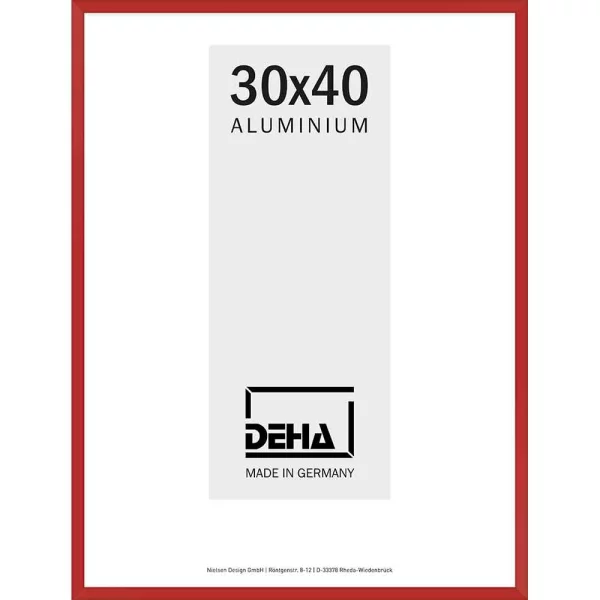 Alu Bilderrahmen Superba 42x59,4 cm (A2) | Karminrot 3002 | Normalglas (2 mm)