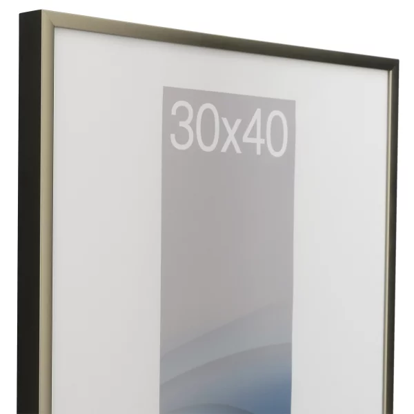 Alurahmen Superba Sonderzuschnitt Altsilber matt | Normalglas (2 mm)