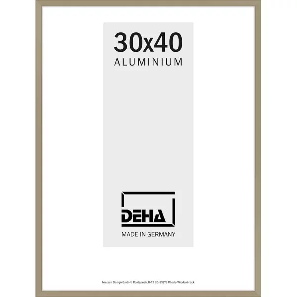 Cadre en aluminium Superba sur-mesure argent bruni | verre synthétique antireflet (2 mm)
