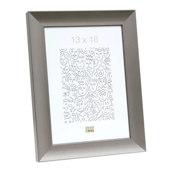 Alu Bilderrahmen Jade 15x20 cm | grau | Normalglas (2 mm)