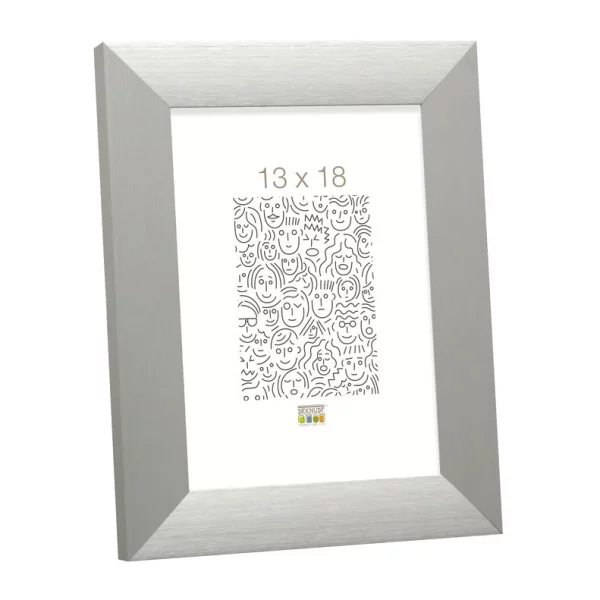 Alu Bilderrahmen Louis 10x15 cm | Silber | Normalglas (2 mm)