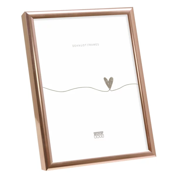Cadre en aluminium Liz 10x15 cm | or rose | verre standard (2 mm)