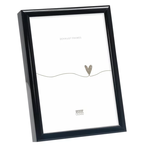 Cadre en aluminium Liz 10x15 cm | noir brillant | verre standard (2 mm)