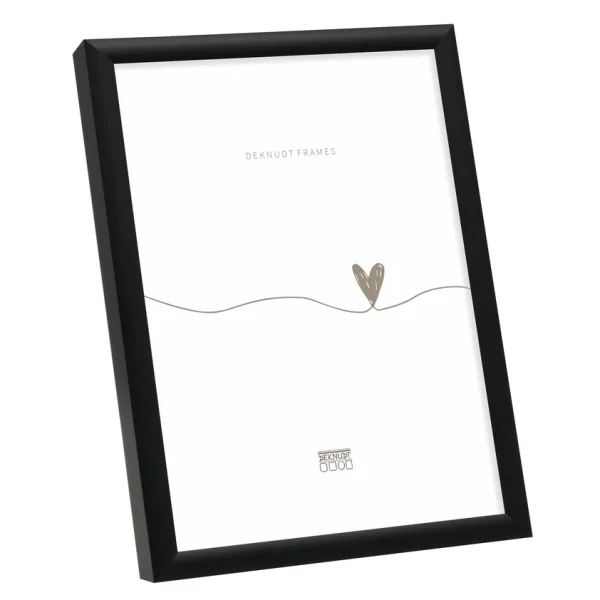 Cadre en aluminium Liz 21x29,7 cm | noir mat | verre standard (2 mm)