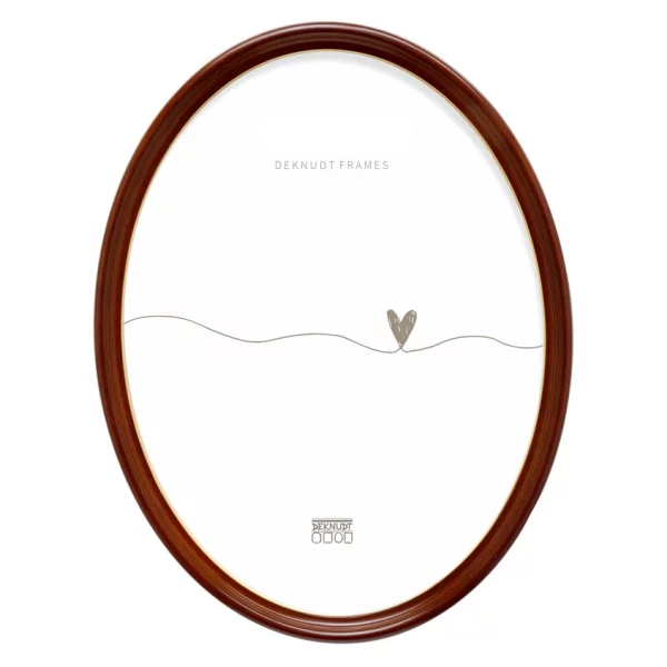 Cadre ovale Alice 13x18 cm | noyer | verre standard (2 mm)