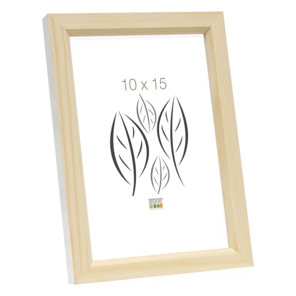 Cadre en bois Ines 18x24 cm | blanc-naturel | verre standard (2 mm)