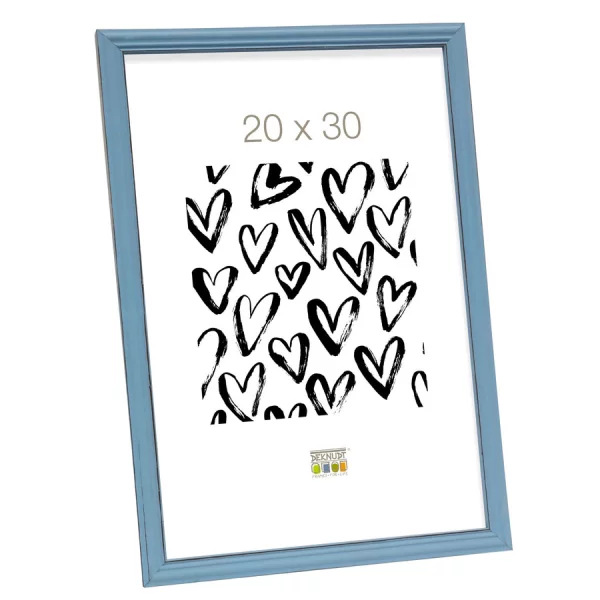 Cadre en bois Sambre 10x15 cm | bleu | verre standard (2 mm)