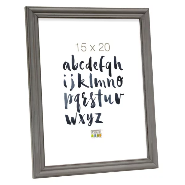 Cadre en bois Sambre 10x15 cm | gris | verre standard (2 mm)