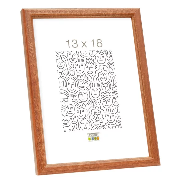 Cadre en bois Laura 18x24 cm | brun | verre standard (2 mm)