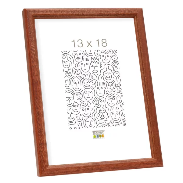 Cadre en bois Laura 10x15 cm | brun foncé | verre standard (2 mm)