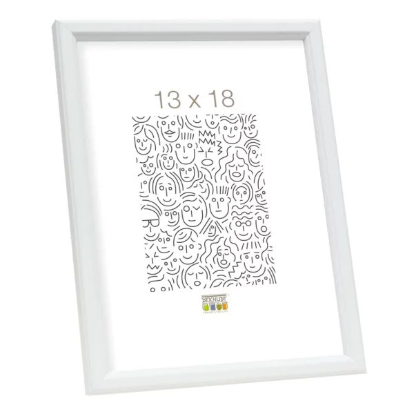 Cadre en bois Laura 10x15 cm | blanc | verre standard (2 mm)