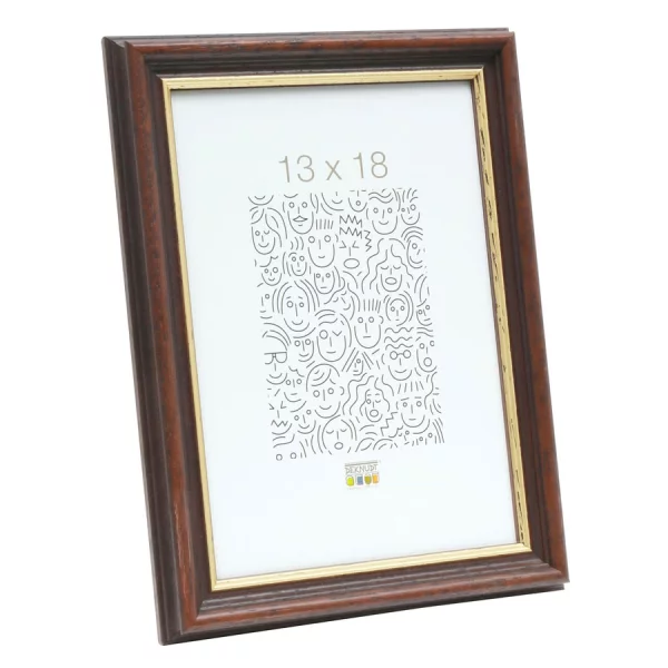 Holz Bilderrahmen Ludwig 9x13 cm | Braun | Normalglas (2 mm)