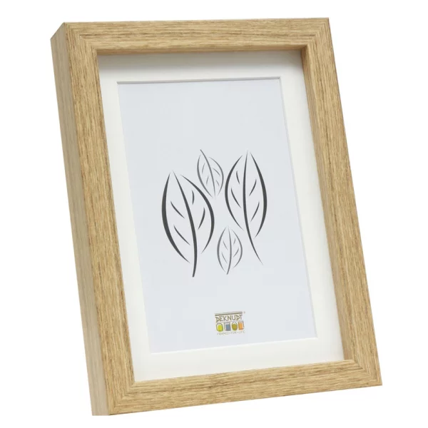 Cadre en bois Louise avec passe-partout 20x30 cm | naturel | verre standard (2 mm)