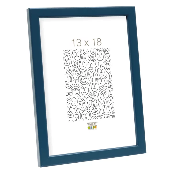 Cadre en bois Lola 20x30 cm | bleu | verre standard (2 mm)