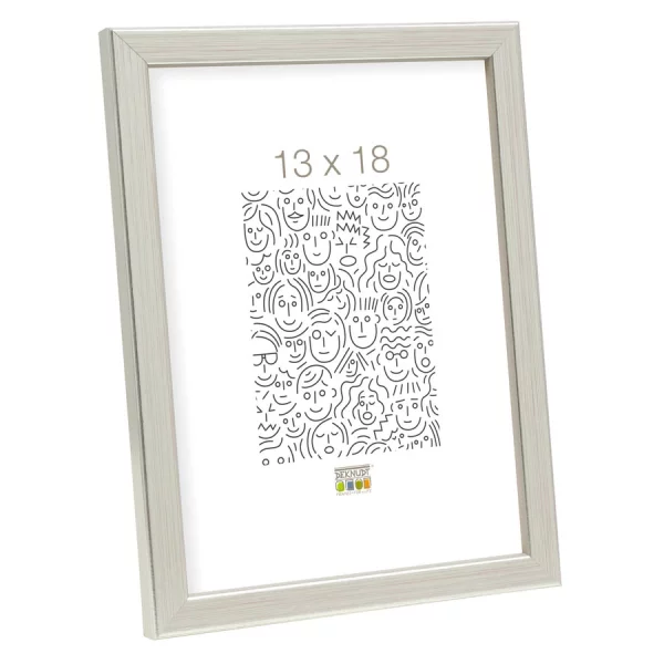 Cadre en bois Lola 9x13 cm | argent | verre standard (2 mm)
