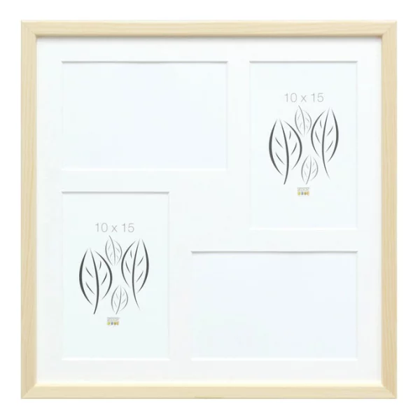 Cadre multi photos Lola pour 4 photos 10x15 cm | naturel | verre standard (2 mm)