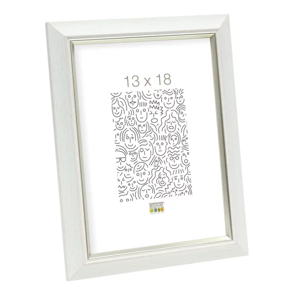 Cadre en plastique Olen 9x13 cm | blanc | verre standard (2 mm)