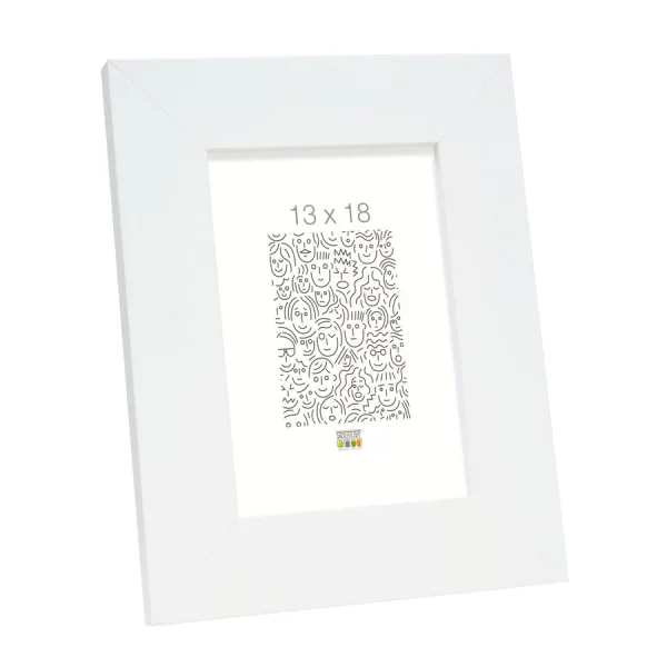 Cadre en bois Heibaart 13x18 cm | blanc | verre standard (2 mm)