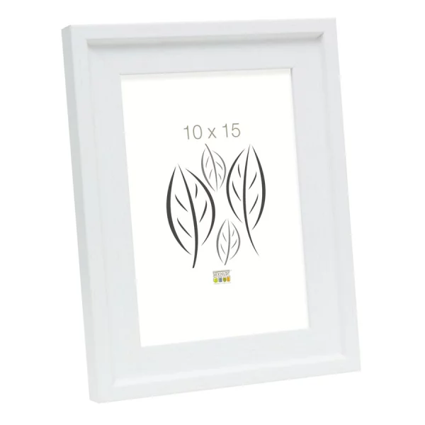 Cadre en bois Rudolph 10x15 cm | blanc | verre standard (2 mm)