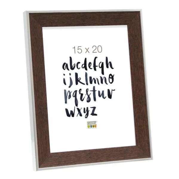 Cadre en plastique Maaseik 15x15 cm | brun | verre standard (2 mm)