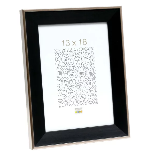 Cadre en plastique Maaseik 10x15 cm | noir | verre standard (2 mm)