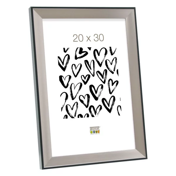 Cadre en plastique Maaseik 10x15 cm | argent | verre standard (2 mm)