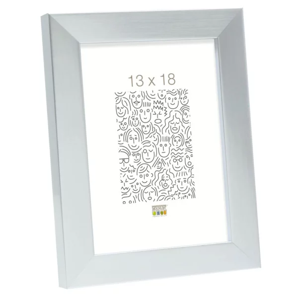 Holz Bilderrahmen Paul 40x50 cm | Silber | Normalglas (2 mm)