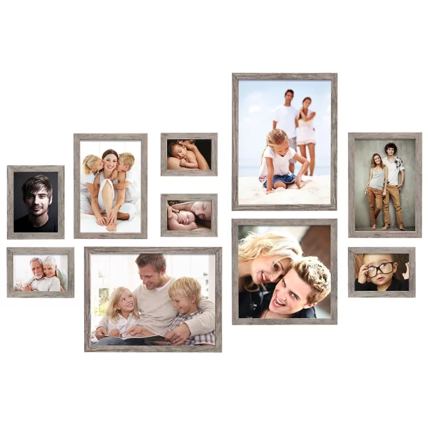 Galerie murale II Paul pour 10 photos gris | verre standard (2 mm)