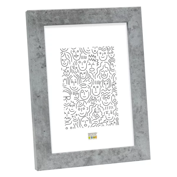 Cadre en bois Bernard 10x15 cm | béton | verre standard (2 mm)
