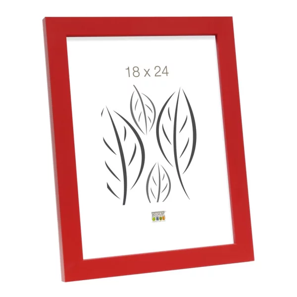 Cadre en bois Bernard 9x13 cm | rouge | verre standard (2 mm)